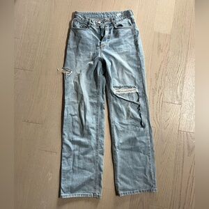 Distressed Light Blue Jeans